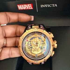 LIMITED EDITION Invicta Marvel Gold and Black Men's Thanos Watch